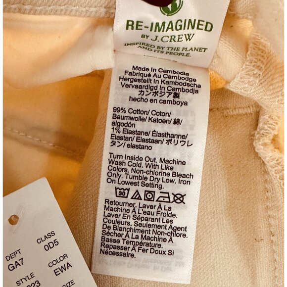 High Rise Flare Jeans Ecru Cream Denim J.Crew ’96 Flare Stretch Women 29 NWT - Picture 11 of 14
